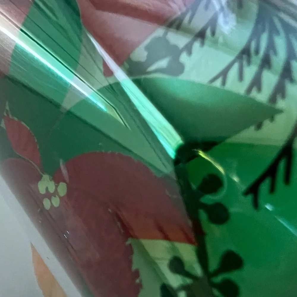 Starbucks Green Red Poinsettia Cold Tumbler 2021 Color Changing Holiday NO STRAW